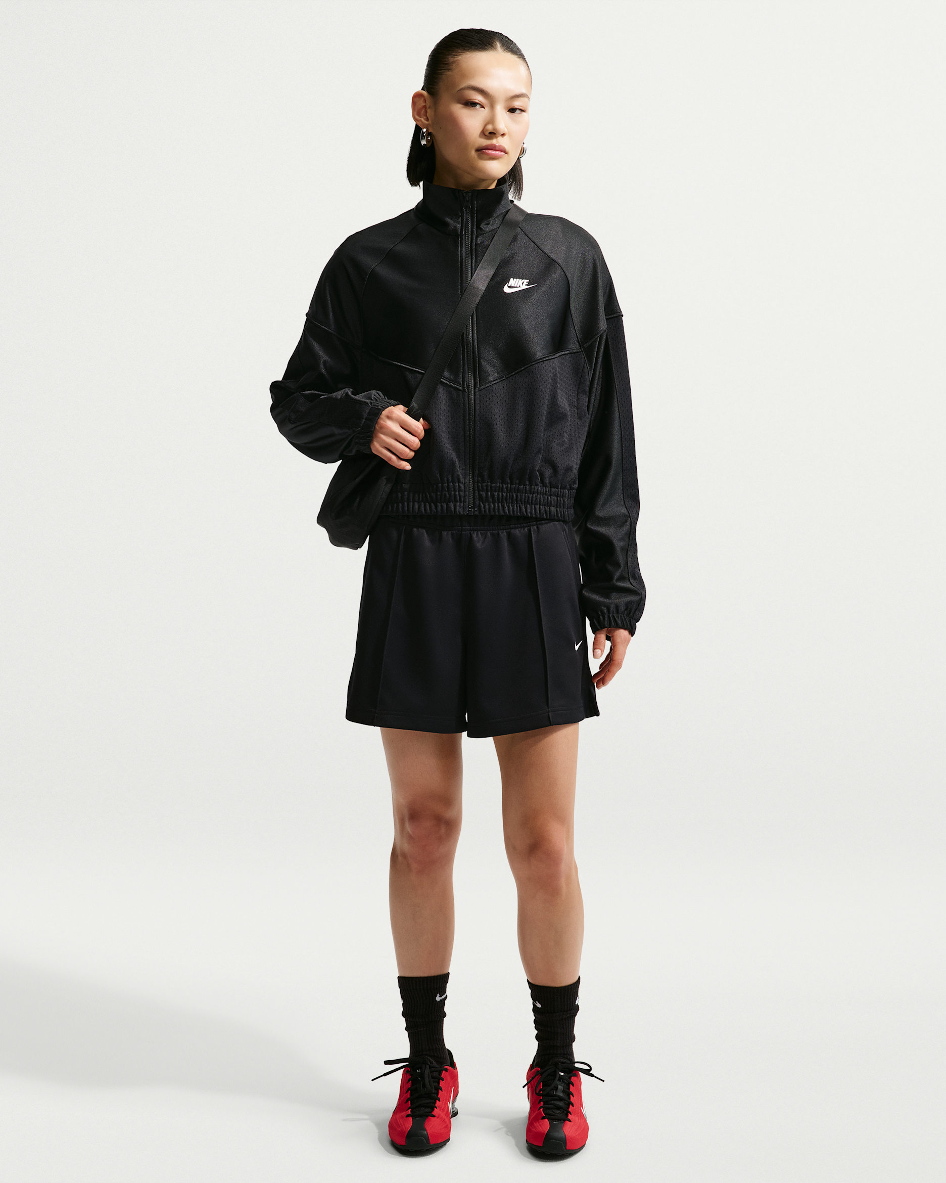 Nike Sportswear Women's Mid-Rise Poly-Knit Track Shorts. Nike ID